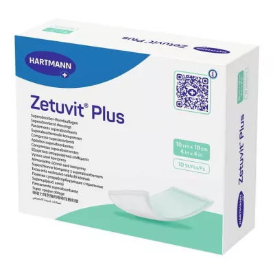 ZETUVIT Plus extra vahva imukykyinen kompressi, steriili 10x10 cm, 10 kpl