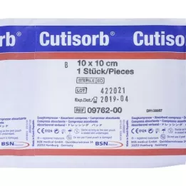 CUTISORB Imukompressit steriilit 10x10 cm, 1 kpl