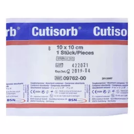 CUTISORB Imukompressit steriilit 10x10 cm, 1 kpl