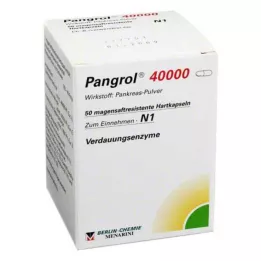 PANGROL 40.000 kovaa korkkia, joissa on enteropäällysteinen pelletti, 50 kpl
