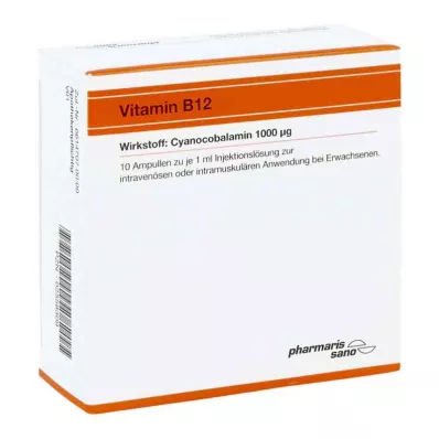 VITAMIN B12 RÖWO 1 000 μg ampullit, 10X1 ml