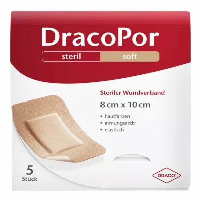 DRACOPOR Haavasidos 8x10 cm steriili ihonvärinen, 5 kpl DRACOPOR Haavasidos 8x10 cm steriili ihonvärinen, 5 kpl