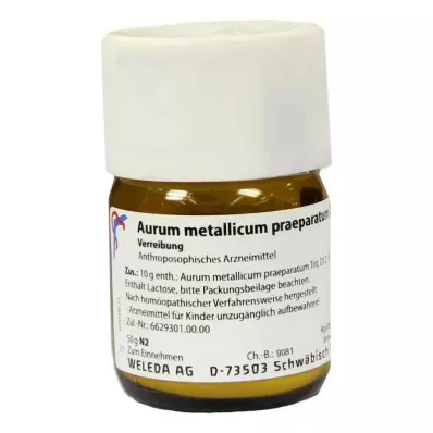 AURUM METALLICUM PRAEPARATUM D 12 Trituraatio, 50 g