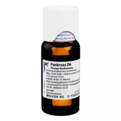 PANKREAS D 6 Laimennus, 50 ml