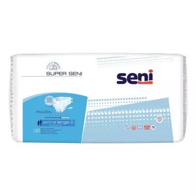 SUPER SENI Inkontinenssihousut aikuisille, koko 4 XL, 30 kpl