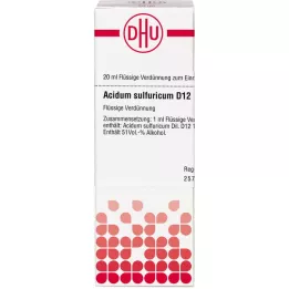 ACIDUM SULFURICUM D 12 Laimennus, 20 ml