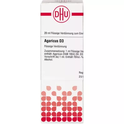 AGARICUS D 3 Laimennus, 20 ml