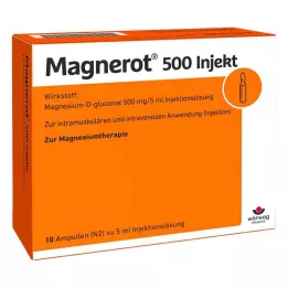 MAGNEROT 500 injektioampullia, 10X5 ml