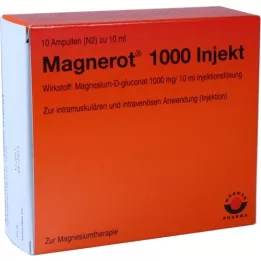 MAGNEROT 1000 injektioampullia, 10X10 ml