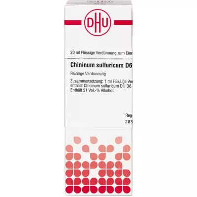 CHININUM SULFURICUM D 6 Laimennus, 20 ml