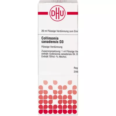 COLLINSONIA CANADENSIS D 3 Laimennus, 20 ml