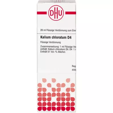 KALIUM CHLORATUM D 4 -laimennus, 20 ml