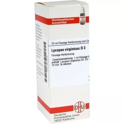 LYCOPUS VIRGINICUS D 3 Laimennus, 20 ml