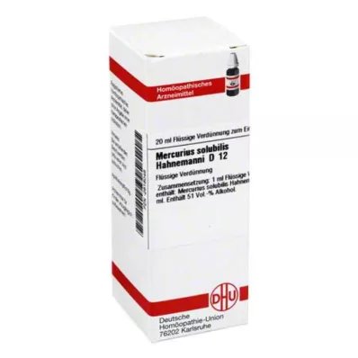 MERCURIUS SOLUBILIS Hahnemanni D 12 Laimennus, 20 ml MERCURIUS SOLUBILIS Hahnemanni D 12 Laimennus, 20 ml
