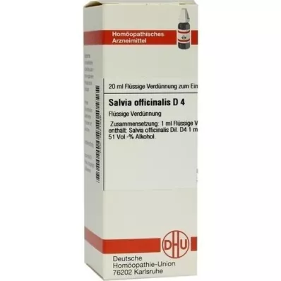 SALVIA OFFICINALIS D 4 -laimennus, 20 ml