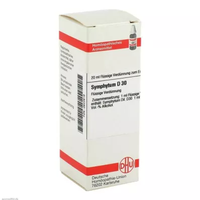 SYMPHYTUM D 30 Laimennus, 20 ml SYMPHYTUM D 30 Laimennus, 20 ml