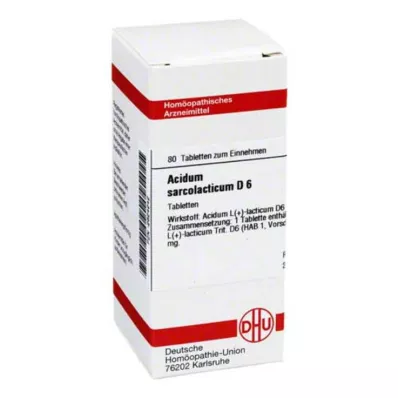 ACIDUM SARCOLACTICUM D 6 tablettia, 80 kpl