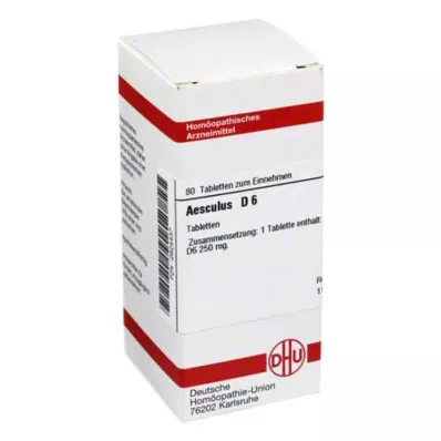 AESCULUS D 6 tablettia, 80 kpl
