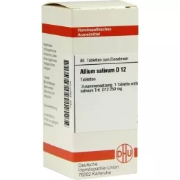 ALLIUM SATIVUM D 12 tablettia, 80 kpl