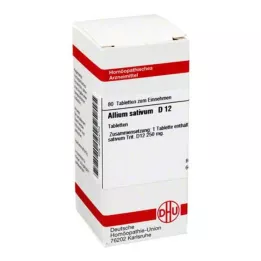 ALLIUM SATIVUM D 12 tablettia, 80 kpl