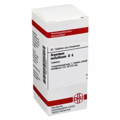 ARGENTUM METALLICUM D 6 tablettia, 80 kpl