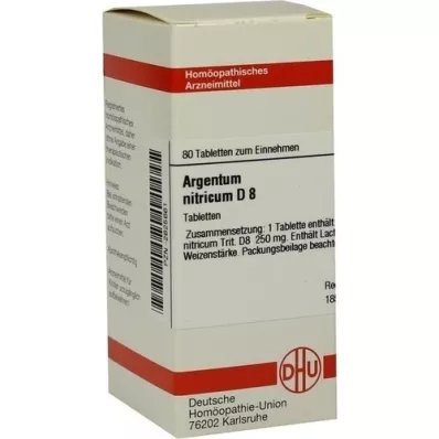 ARGENTUM NITRICUM D 8 tablettia, 80 kpl