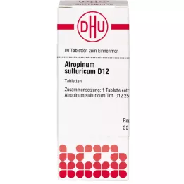 ATROPINUM SULFURICUM D 12 tablettia, 80 kpl