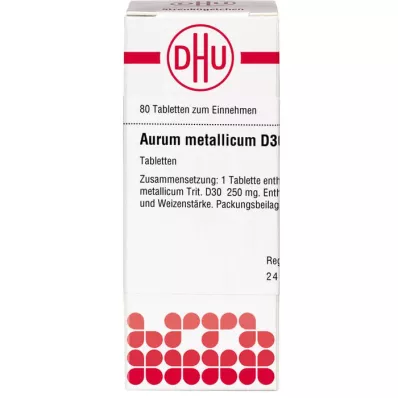 AURUM METALLICUM D 30 tablettia, 80 kpl