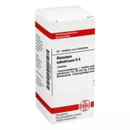 BISMUTUM SUBNITRICUM D 6 tablettia, 80 kpl