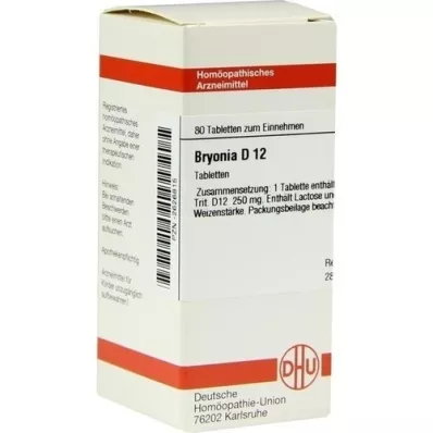 BRYONIA D 12 tablettia, 80 kpl