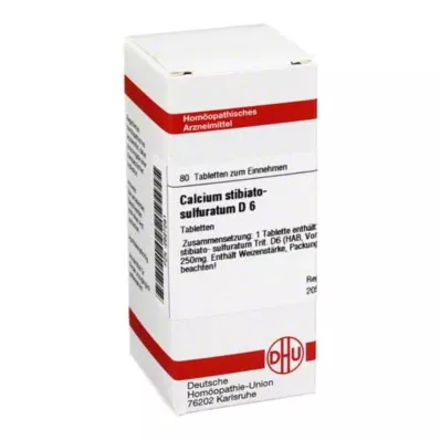 CALCIUM STIBIATO sulphuratum D 6 tablettia, 80 kpl CALCIUM STIBIATO sulphuratum D 6 tablettia, 80 kpl
