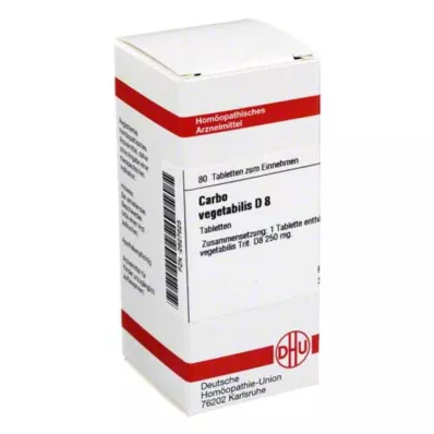 CARBO VEGETABILIS D 8 tablettia, 80 kpl CARBO VEGETABILIS D 8 tablettia, 80 kpl