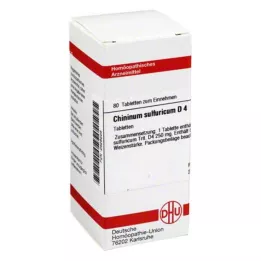 CHININUM SULFURICUM D 4 tablettia, 80 kpl