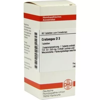CRATAEGUS D 3 tablettia, 80 kpl