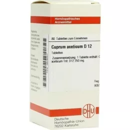 CUPRUM ACETICUM D 12 tablettia, 80 kpl