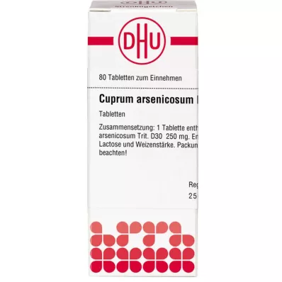 CUPRUM ARSENICOSUM D 30 tablettia, 80 kpl