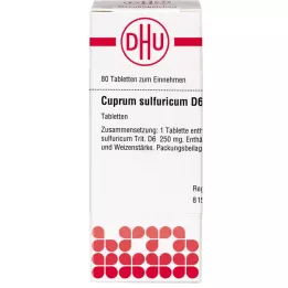 CUPRUM SULFURICUM D 6 tablettia, 80 kpl