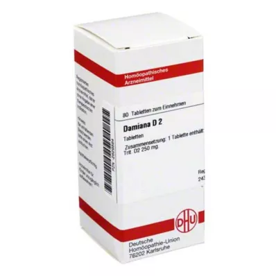 DAMIANA D 2 tablettia, 80 kpl DAMIANA D 2 tablettia, 80 kpl