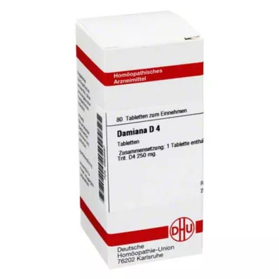 DAMIANA D 4 tablettia, 80 kpl DAMIANA D 4 tablettia, 80 kpl