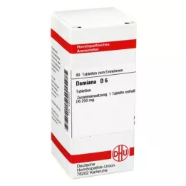 DAMIANA D 6 tablettia, 80 kpl