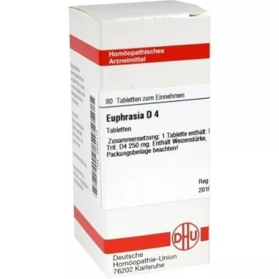 EUPHRASIA D 4 tablettia, 80 kpl