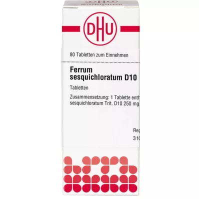 FERRUM SESQUICHLORATUM D 10 tablettia, 80 kpl