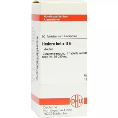 HEDERA HELIX D 6 tablettia, 80 kpl