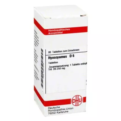 HYOSCYAMUS D 6 tablettia, 80 kpl