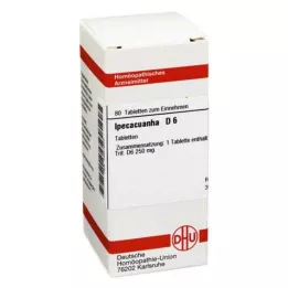IPECACUANHA D 6 tablettia, 80 kpl