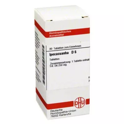 IPECACUANHA D 6 tablettia, 80 kpl