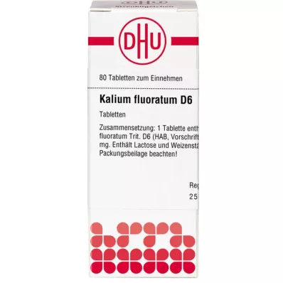 KALIUM FLUORATUM D 6 tablettia, 80 kpl