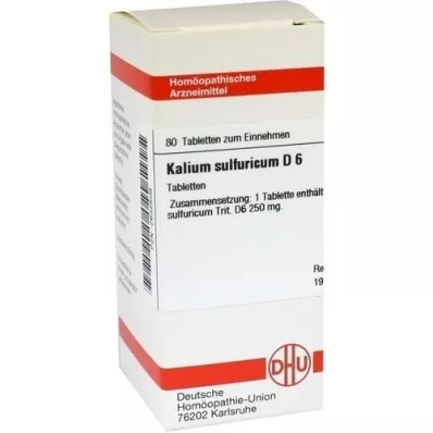 KALIUM SULFURICUM D 6 tablettia, 80 kpl