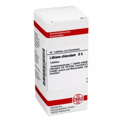 LITHIUM CHLORATUM D 6 tablettia, 80 kpl