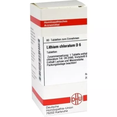 LITHIUM CHLORATUM D 6 tablettia, 80 kpl